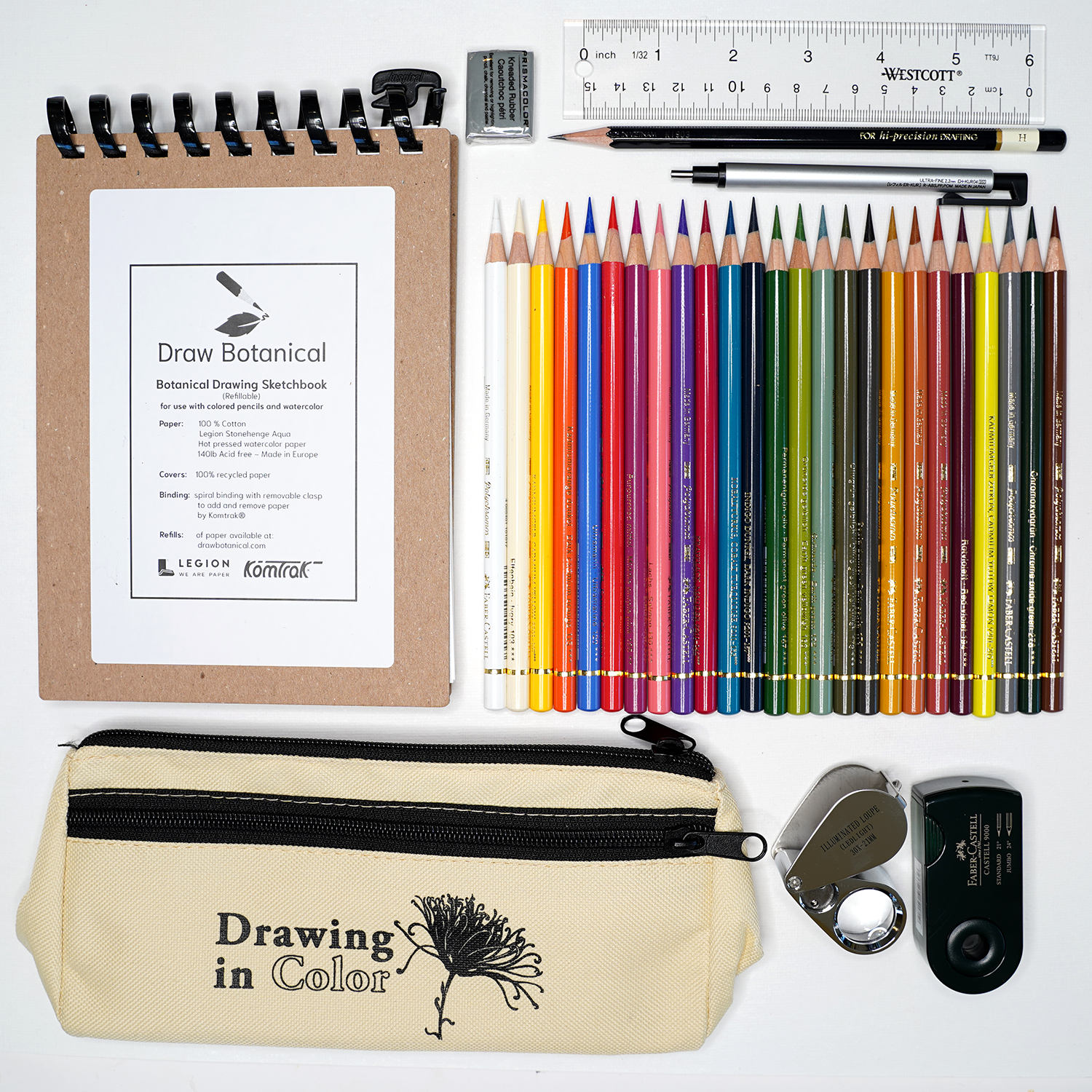 Art Supply Kit: Explore and Draw - Draw Botanical LLC