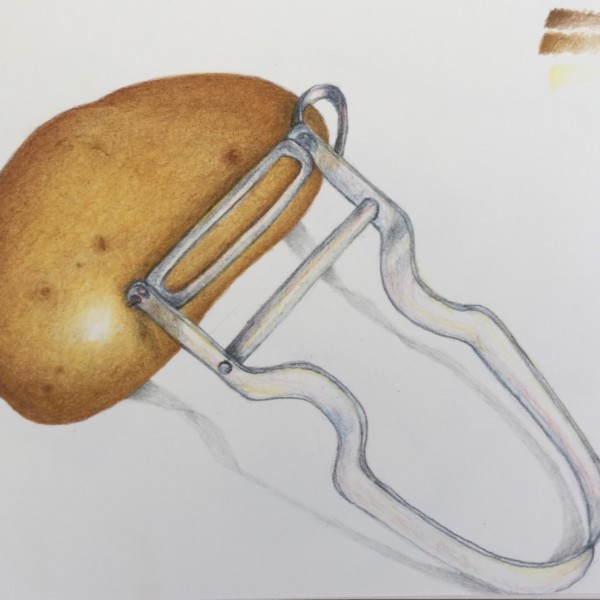 Potato and peeler