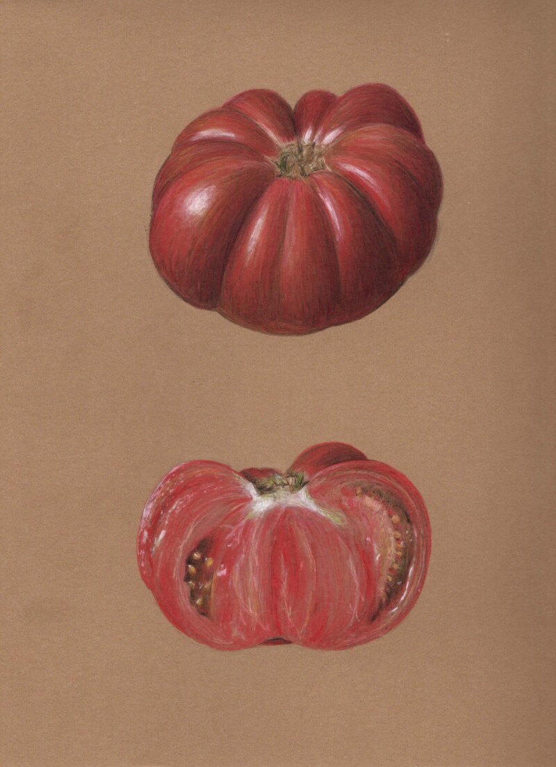 heirloom-tomato-on-kraft-paper