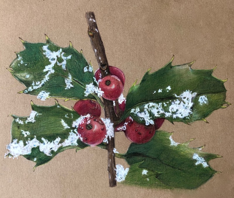 holly-on-craft-paper
