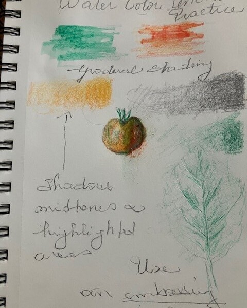 Water color pencil practice