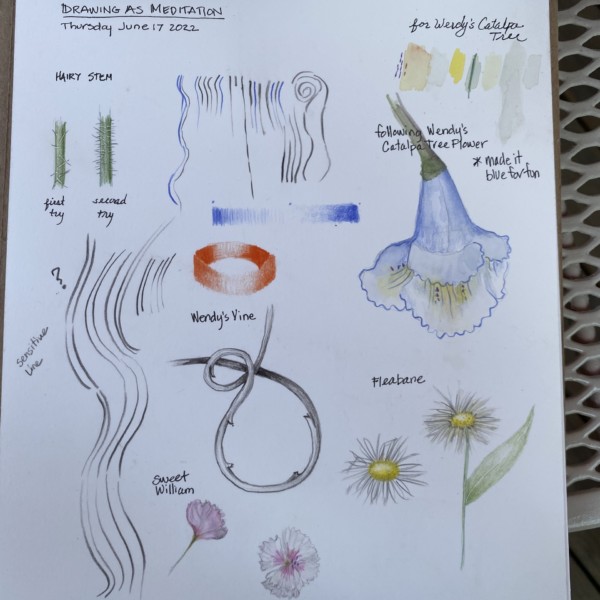 Drawing as Meditation/ Class Page Day 2