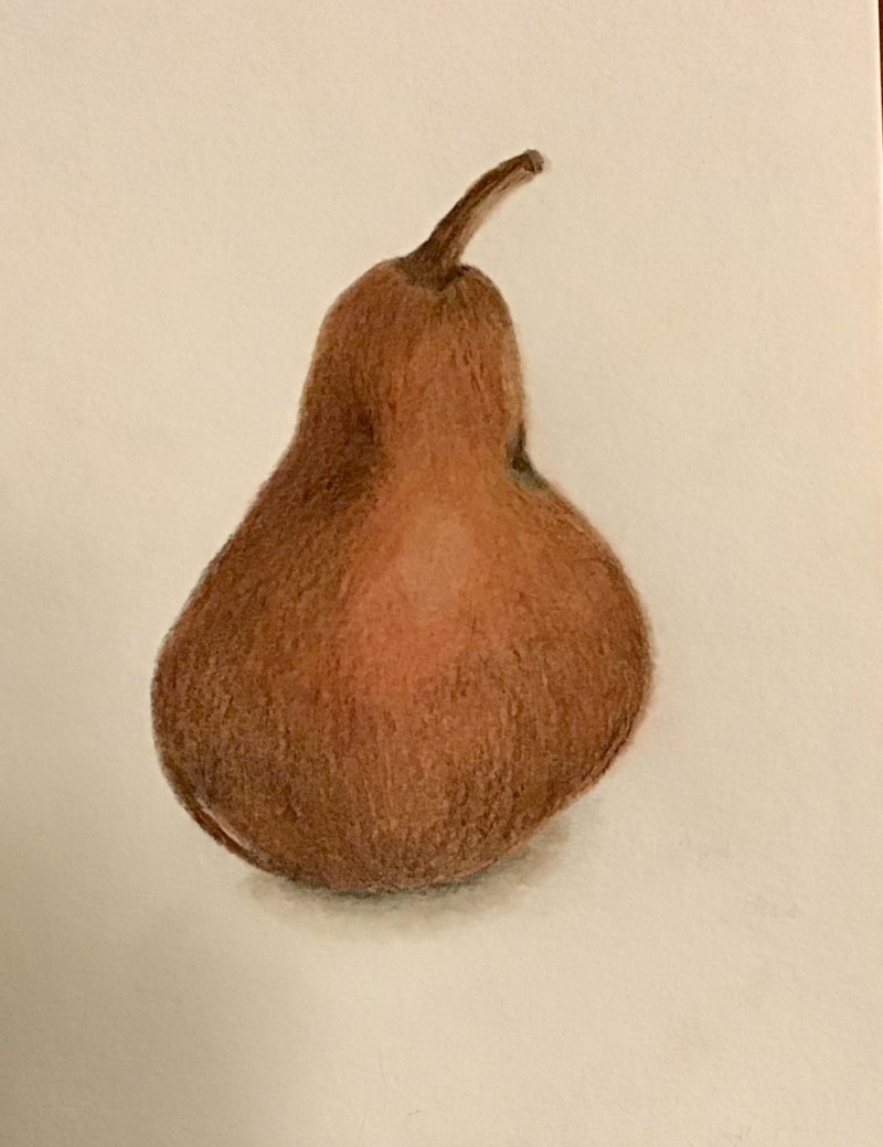 red-pear-going-darker